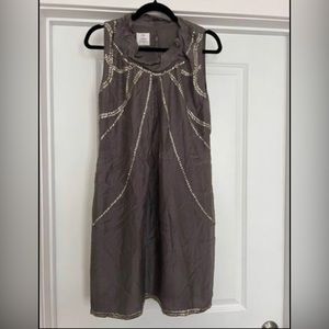 Suzi Chin for Maggy Boutique Grey Sheath Dress - Medium Retails $329